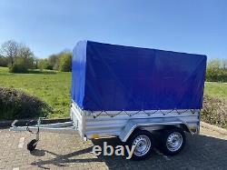 NOUVEL REMORQUE DE CAMPING À BOÎTE DE VOITURE À DOUBLE ESSIEU 8ft x 5ft 750kg