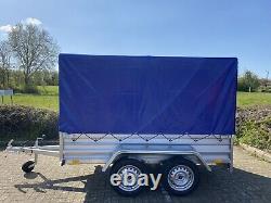 NOUVEL REMORQUE DE CAMPING À BOÎTE DE VOITURE À DOUBLE ESSIEU 8ft x 5ft 750kg