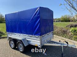 NOUVEL REMORQUE DE CAMPING À BOÎTE DE VOITURE À DOUBLE ESSIEU 8ft x 5ft 750kg