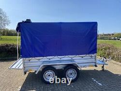 NOUVEL REMORQUE DE CAMPING À BOÎTE DE VOITURE À DOUBLE ESSIEU 8ft x 5ft 750kg