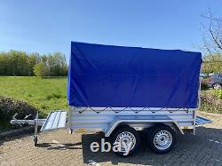 NOUVEL REMORQUE DE CAMPING À BOÎTE DE VOITURE À DOUBLE ESSIEU 8ft x 5ft 750kg