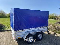 NOUVEL REMORQUE DE CAMPING À BOÎTE DE VOITURE À DOUBLE ESSIEU 8ft x 5ft 750kg