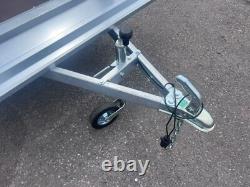 NOUVELLE REMORQUE 8 pieds x 4,4 pieds AVEC RIDELLES DOUBLE ESSIEU 250 cm x 135 cm 750 kg NON FREINÉE