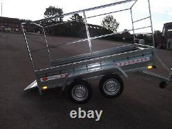 NOUVELLE Remorque Boîte Petit Camping Car 9FT x 4FT DOUBLE ESSIEU 2,70 x 1,32 m + Housse de 150 cm