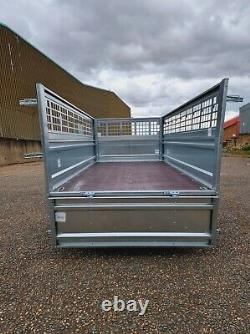 New Twin Axle Car Trailer 8'7 X 4'1 750 KG Caged Sides