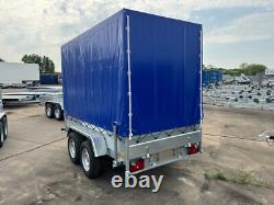 Nouveau Remorque Box 10x5 2700kg PTAC Double Essieu Remorque Lourd pour Voiture Fourgon ALKO + Rampes