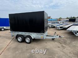 Nouveau Remorque Box 10x5 2700kg PTAC Double Essieu Remorque Lourd pour Voiture Fourgon ALKO + Rampes