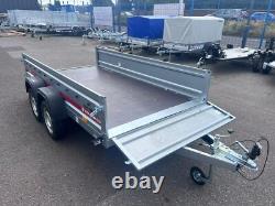 Nouveau Remorque à Essieu Jumeau PLAT NON FREINÉ 750kg 10 ft x 5 ft 300cm x 150cm