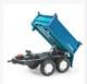 Nouveau Rolly Toys Blue Mega Trailer à Double Essieu 3 Voies Pour Grands Tracteurs à Pédales