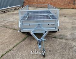 Nouveau remorque à double essieu avec cage MESH 2,65 m x 1,34 m 263 cm x 132 cm