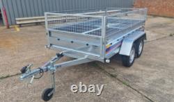 Nouveau remorque à double essieu avec cage MESH 2,65 m x 1,34 m 263 cm x 132 cm