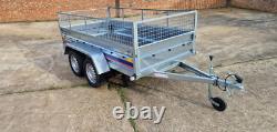 Nouveau remorque à double essieu avec cage MESH 2,65 m x 1,34 m 263 cm x 132 cm