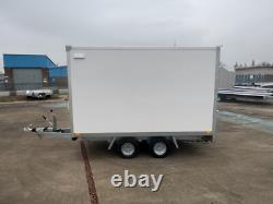 Nouveau remorque boîte 10 pieds x 6 pieds x 6 pieds H remorque automobile à double essieu 3m x 1,8m 2700kg rampe arrière