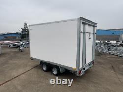 Nouveau remorque boîte 10 pieds x 6 pieds x 6 pieds H remorque automobile à double essieu 3m x 1,8m 2700kg rampe arrière