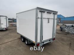 Nouveau remorque boîte 10 pieds x 6 pieds x 6 pieds H remorque automobile à double essieu 3m x 1,8m 2700kg rampe arrière