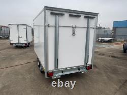 Nouveau remorque boîte 10 pieds x 6 pieds x 6 pieds H remorque automobile à double essieu 3m x 1,8m 2700kg rampe arrière