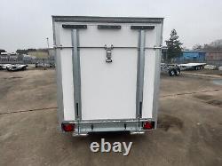 Nouveau remorque boîte 10 pieds x 6 pieds x 6 pieds H remorque automobile à double essieu 3m x 1,8m 2700kg rampe arrière