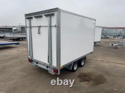 Nouveau remorque boîte 10 pieds x 6 pieds x 6 pieds H remorque automobile à double essieu 3m x 1,8m 2700kg rampe arrière