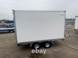 Nouveau remorque boîte 10 pieds x 6 pieds x 6 pieds H remorque automobile à double essieu 3m x 1,8m 2700kg rampe arrière