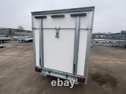 Nouveau remorque boîte 10 pieds x 6 pieds x 6 pieds H remorque automobile à double essieu 3m x 1,8m 2700kg rampe arrière