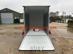 Nouveau remorque fourgon Debon C500 à double essieu en gris 2000KG PMA + porte + rampe + jantes en alliage