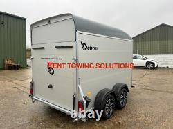Nouveau remorque fourgon Debon C500 à double essieu en gris 2000KG PMA + porte + rampe + jantes en alliage