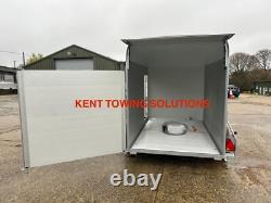 Nouveau remorque fourgon Debon C500 à double essieu en gris 2000KG PMA + porte + rampe + jantes en alliage