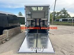 Nouvelle remorque à benne à double essieu Brian James 3m x 1,6m + étagères pour karting incl. 2700kg