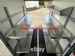 Nouvelle remorque à benne à double essieu Brian James 3m x 1,6m + étagères pour karting incl. 2700kg