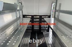Nouvelle remorque à benne à double essieu Brian James 3m x 1,6m + étagères pour karting incl. 2700kg