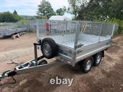 Nouvelle remorque benne électrique Debon PW0.2 avec ridelles grillagées, 2000 kg, 8 pi x 5 pi TTC