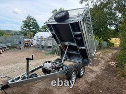 Nouvelle remorque benne électrique Debon PW0.2 avec ridelles grillagées, 2000 kg, 8 pi x 5 pi TTC
