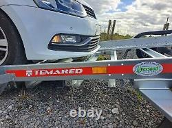 Nouvelle remorque de transport de voitures Temared 2000 kg, carrosserie plate de 4,0 m x 1,85 m à essieu double basculant