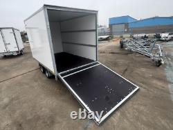 Nouvelle remorque fourgon 10 pi x 6 pi x 6 pi de haut à double essieu, remorque auto 3 m x 1,8 m, 2700 kg, rampe arrière