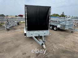 Nouvelle remorque fourgon 10x5 2700 kg PTAC, double essieu, robuste, remorque auto/van ALKO + rampes
