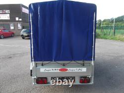 Nouvelle remorque fourgon à double essieu pour camping-car 9 pi x 4 pi 2,70 x 1,32 m + couverture supérieure de 150 cm