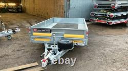 Nouvelle remorque plateau Brian James 10 pieds x 6 pieds à double essieu avec ridelles rabattables 3 tonnes