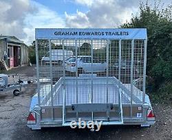 Nouvelle remorque pour plantes Graham Edwards de 10 pi x 5 pi 10 po, double essieu, rampes, capacité de 3,5 tonnes, 3 500 kg.