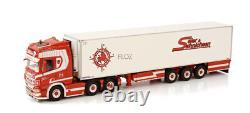 Pour WSI pour SCANIA R CR20H 6X2 TWIN STEER REEFER TRAILER-3 AXLE 1/50 Modèle de camion