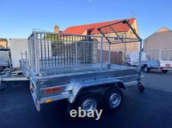 REMORQUE JUMELLE NEUVE 2,65 m x 1,30 m AVEC GRILLE DE 80 CM 750 KG