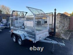 REMORQUE JUMELLE NEUVE 2,65 m x 1,30 m AVEC GRILLE DE 80 CM 750 KG