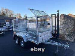 REMORQUE JUMELLE NEUVE 2,65 m x 1,30 m AVEC GRILLE DE 80 CM 750 KG