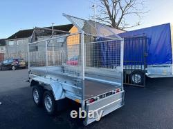 REMORQUE JUMELLE NEUVE 2,65 m x 1,30 m AVEC GRILLE DE 80 CM 750 KG