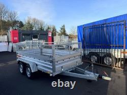 REMORQUE JUMELLE NEUVE DE 10 PIEDS X 5 PIEDS AVEC MESH DE 40 CM 1300 KG FREINÉE