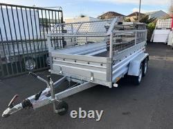 REMORQUE JUMELLE NEUVE DE 10 PIEDS X 5 PIEDS AVEC MESH DE 40 CM 1300 KG FREINÉE