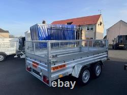REMORQUE JUMELLE NEUVE DE 10 PIEDS X 5 PIEDS AVEC MESH DE 40 CM 1300 KG FREINÉE