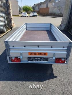 REMORQUE PLATE À DOUBLE ESSIEU NEUVE 10ft x 5ft 1300KG
