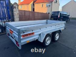REMORQUE PLATE NIEWIADOW JUMELE À AXES DOUBLE 10 pieds X 5 pieds 750KG NEUVE