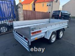 REMORQUE PLATE NIEWIADOW JUMELE À AXES DOUBLE 10 pieds X 5 pieds 750KG NEUVE
