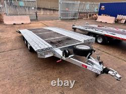 Remorque BEAVER TAIL à double essieu 15 pieds 6,6 pieds 4,5 m x 2 m 2700 kg TAILLE DES ROUES 13
